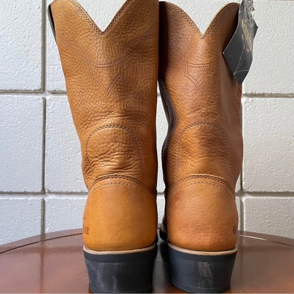 Guide Gear Men’s Genuine Tan Leather Round Toe Western Cowboy Boot | US 9 - Picture 2 of 6